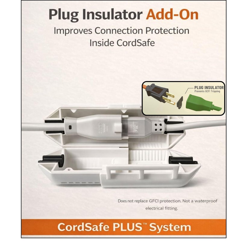 CordSafe Extension Cord Connection Protector by CordSafe Plus, Weather-Resistant, Fits 18â€“12 AWG, Helps Keep Plugs Secure, Made in USA - Image 3